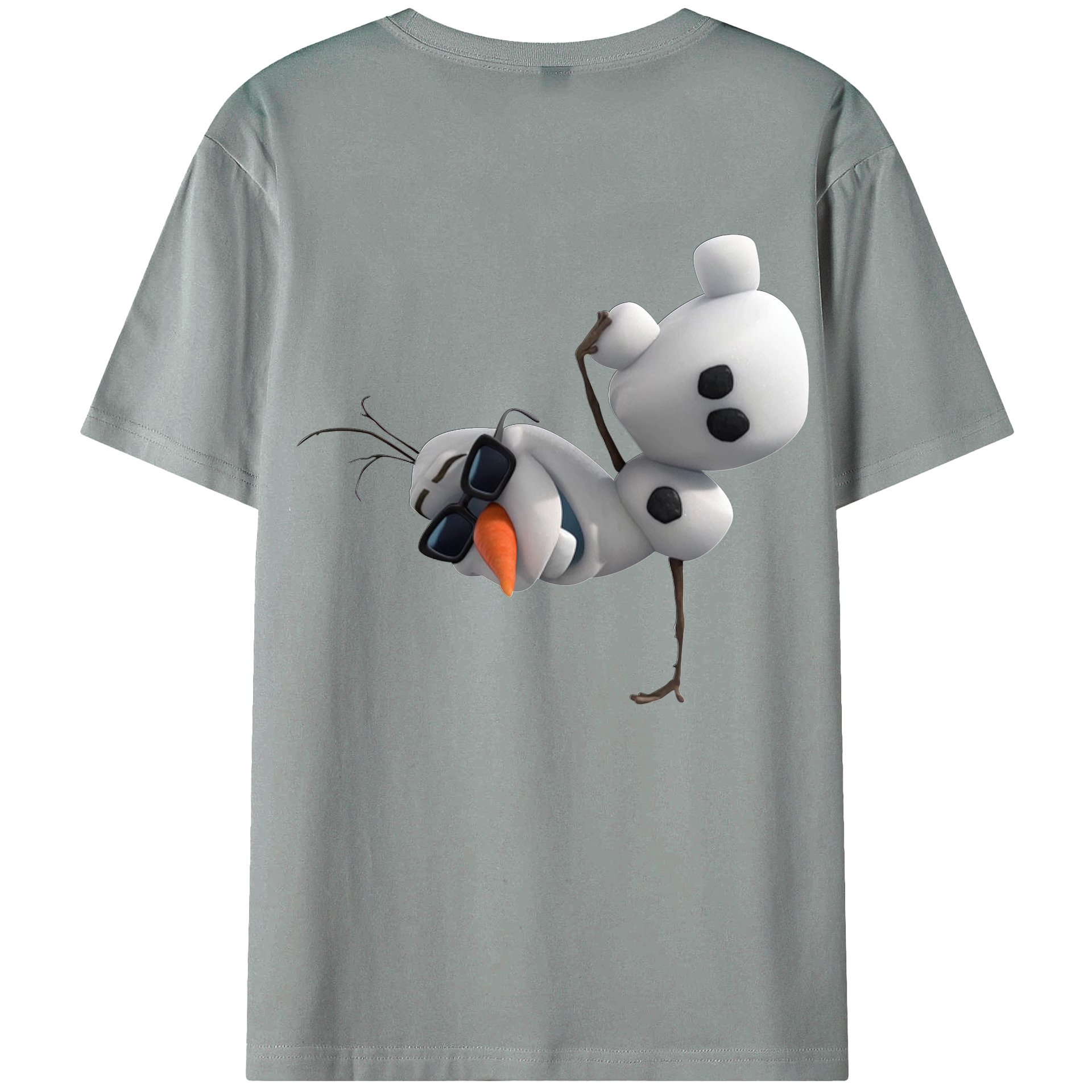 （画像用） アナと雪の女王 アンナ エルサ Frozen Anna Elsa 綿100％ メンズ半袖Tシャツ（バックプリント） 通気性